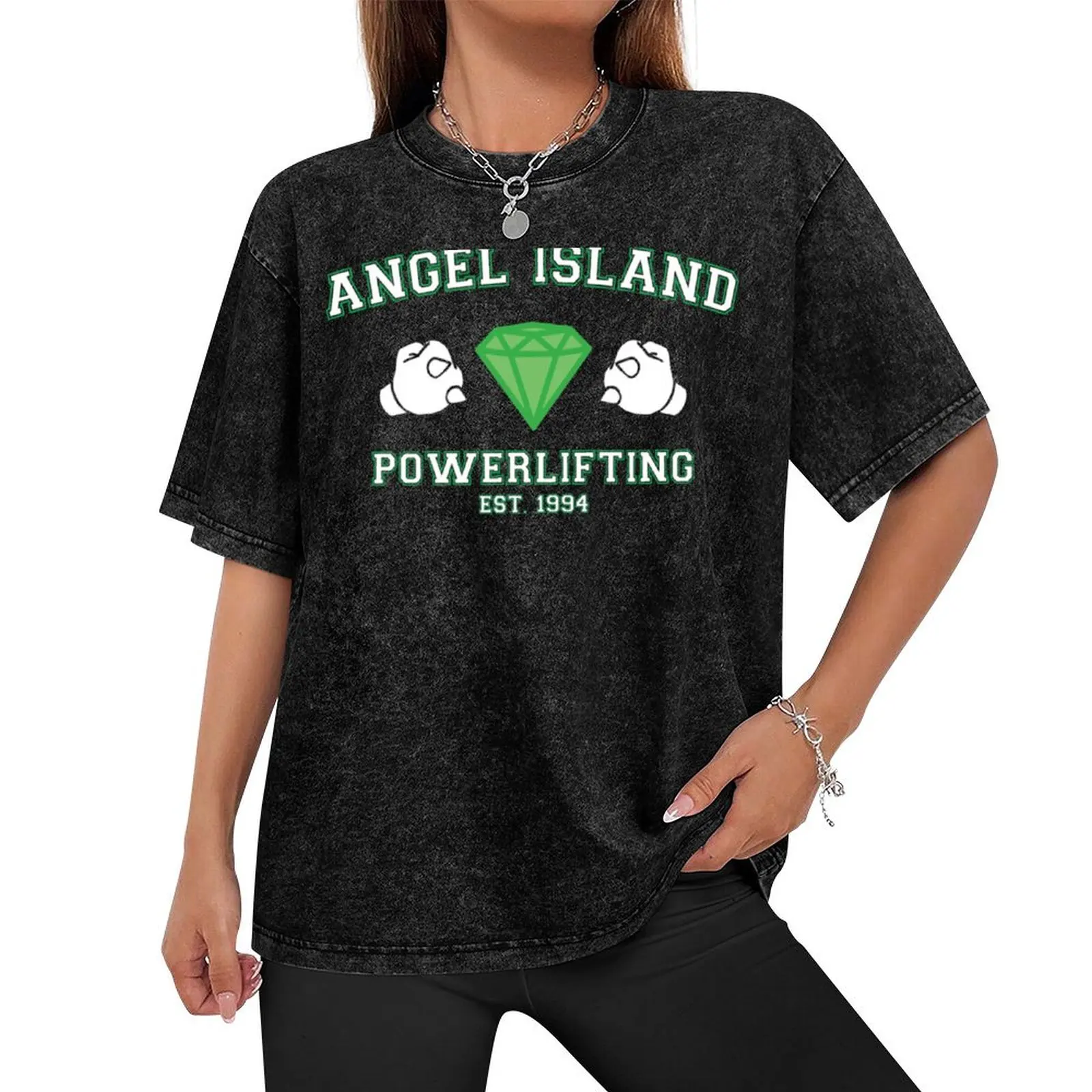 Angel Island Powerlifting T-Shirt basketball graphic tees valentines clothes anime clothes compression shirt men