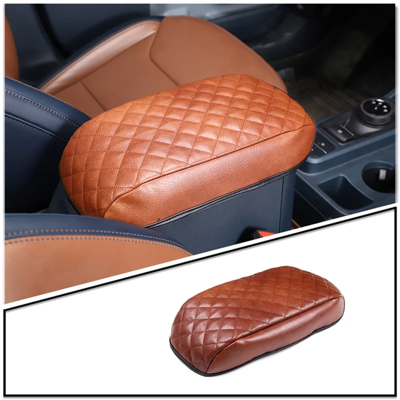 

For Ford Maverick 2022 Car Center Console Armrest Box Cover Trim Protection Pad Interior Accessories ,Brown