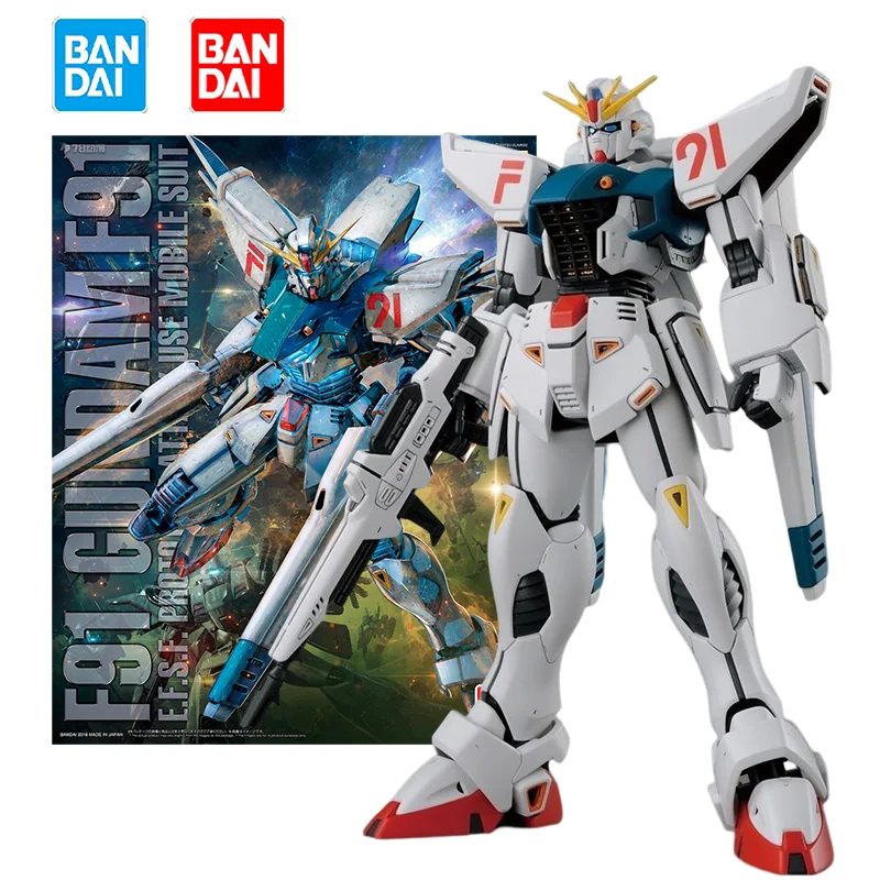 

Bandai MG 1/100 MG201 Gundam F91 Ver.2.0 Model Kit Anime Action Fighter Assembly Models Collection Original Box Toy for kids