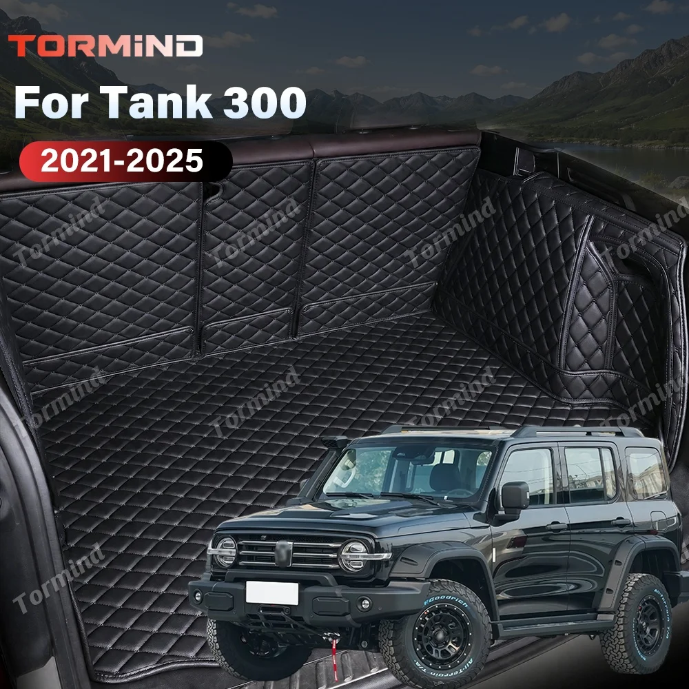 Tormind For Tank 300 2021-2025 24 23 22 Car Trunk Mats Carpet Cargo Liner Car Backrest Pad Interior Accessories Protector