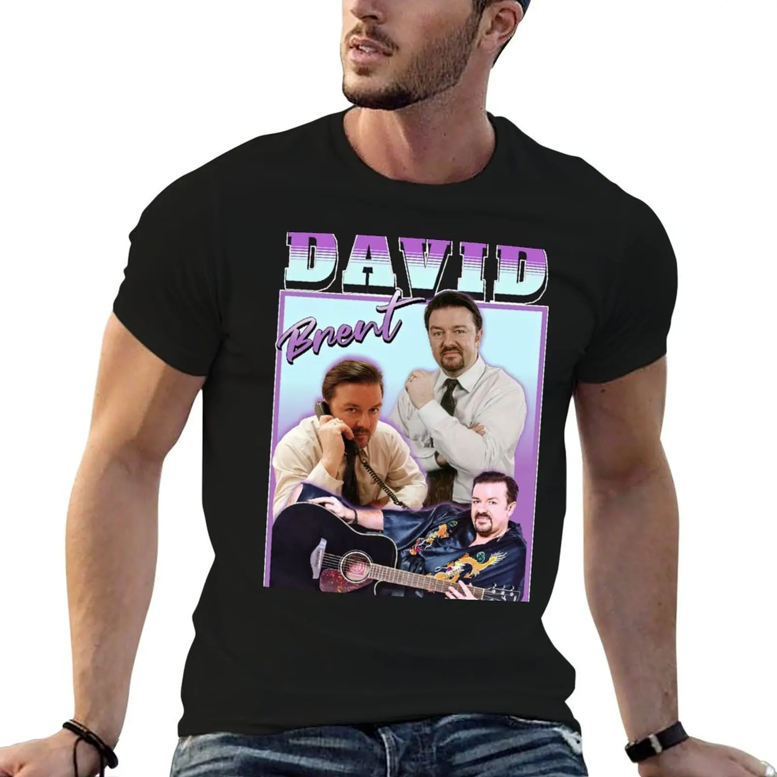 

david-brent-homage T-Shirt shirts graphic tee blue archive sweat graphics heavy weight t shirts for men