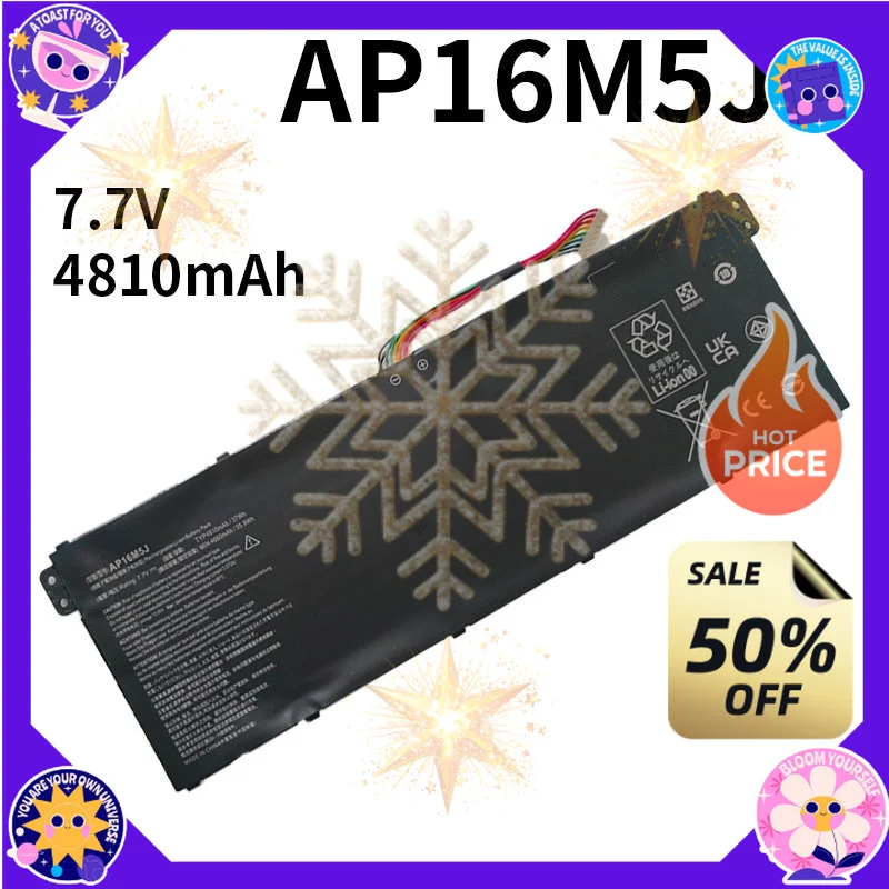 SWZY AP16M5J Laptop Battery  4810mAh 7.7V Suitable for Acer Aspire 1 A114-31 A314/315/A114-31 Battery