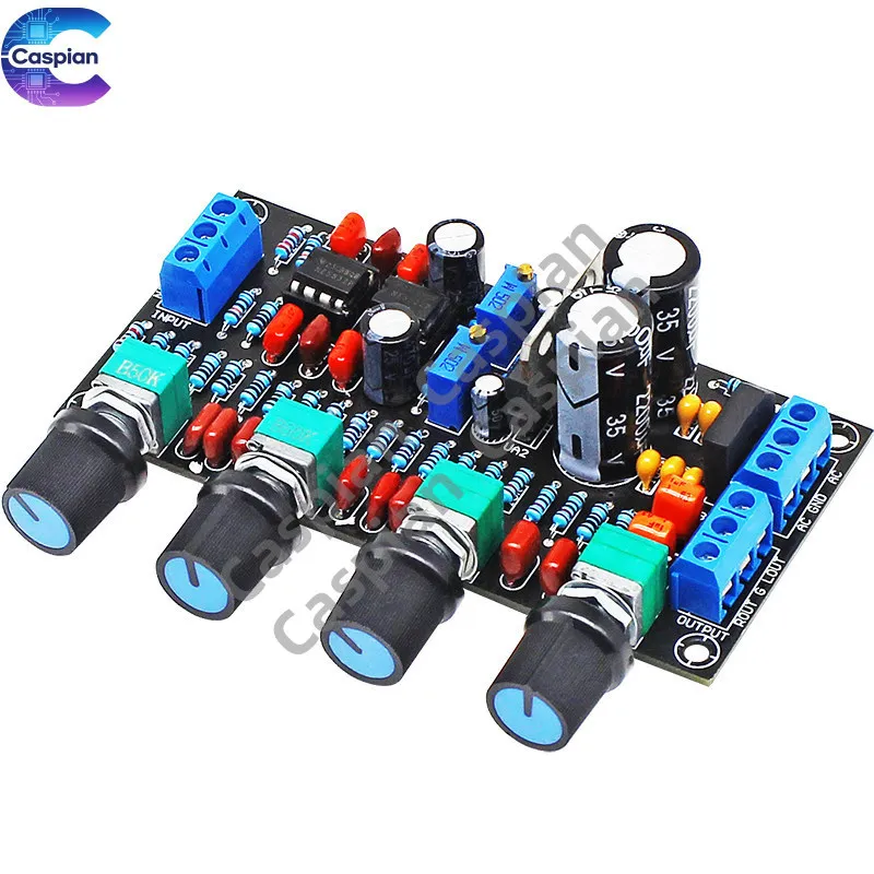 

HIFI Dual NE5532 Audio Amplifier Module DIY Preamp Tone Board for HiFi Stereo System
