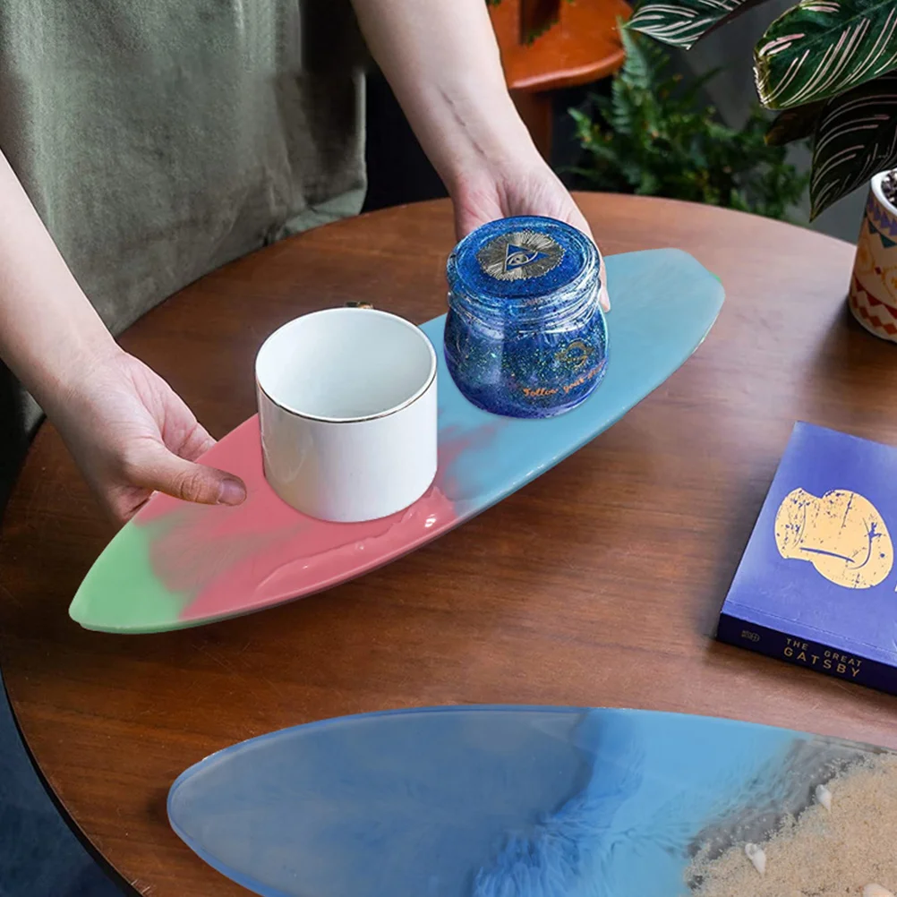 

2pcs Mold Surfboard Shape Reusable Flexible Coaster Resin Epoxy Molds DIY Jewelry Diy Crafts Mold Accessories