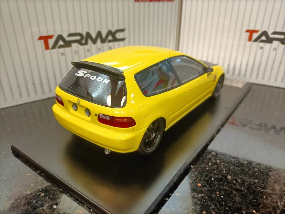 TW Tarmac 1:18 For Civic Spoon Type R EG6 Initial D JDM Limited Edition Resin Metal Static Car Model Toy Gift