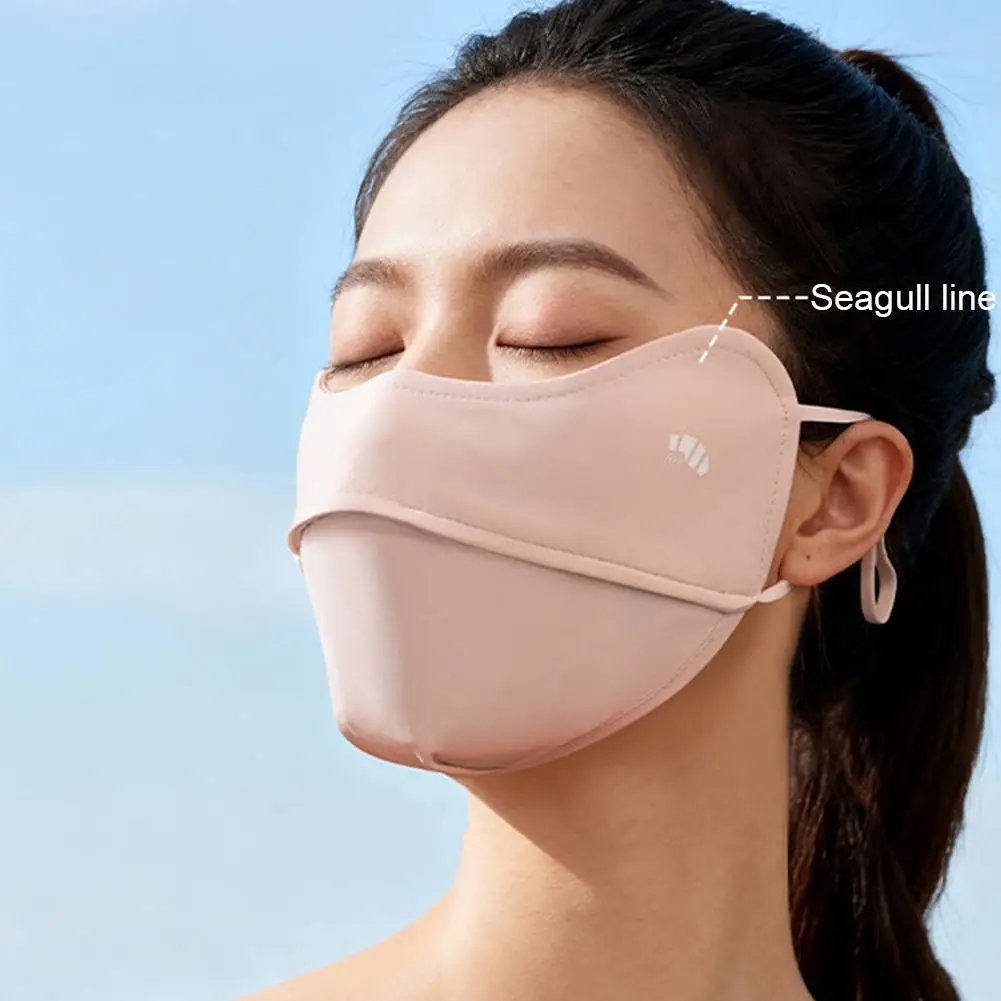 Hot deal: Cooling Face Mask UPF 50+ with Eye Corner Protection, Breathable Mesh Sunscreen Mask Adjustable Ear Loops for Outdoor Activities