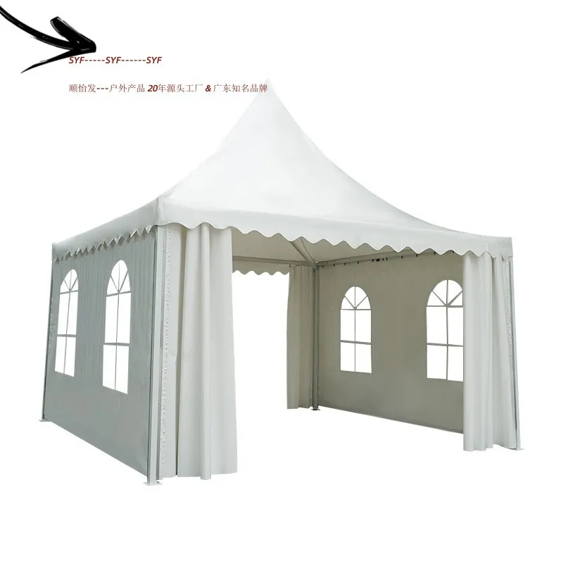 Steel and aluminum structure pointed canopy pvc four-foot European ceiling canopy 3 3  4 4   5 5   6 6 outdoor exhibition ten