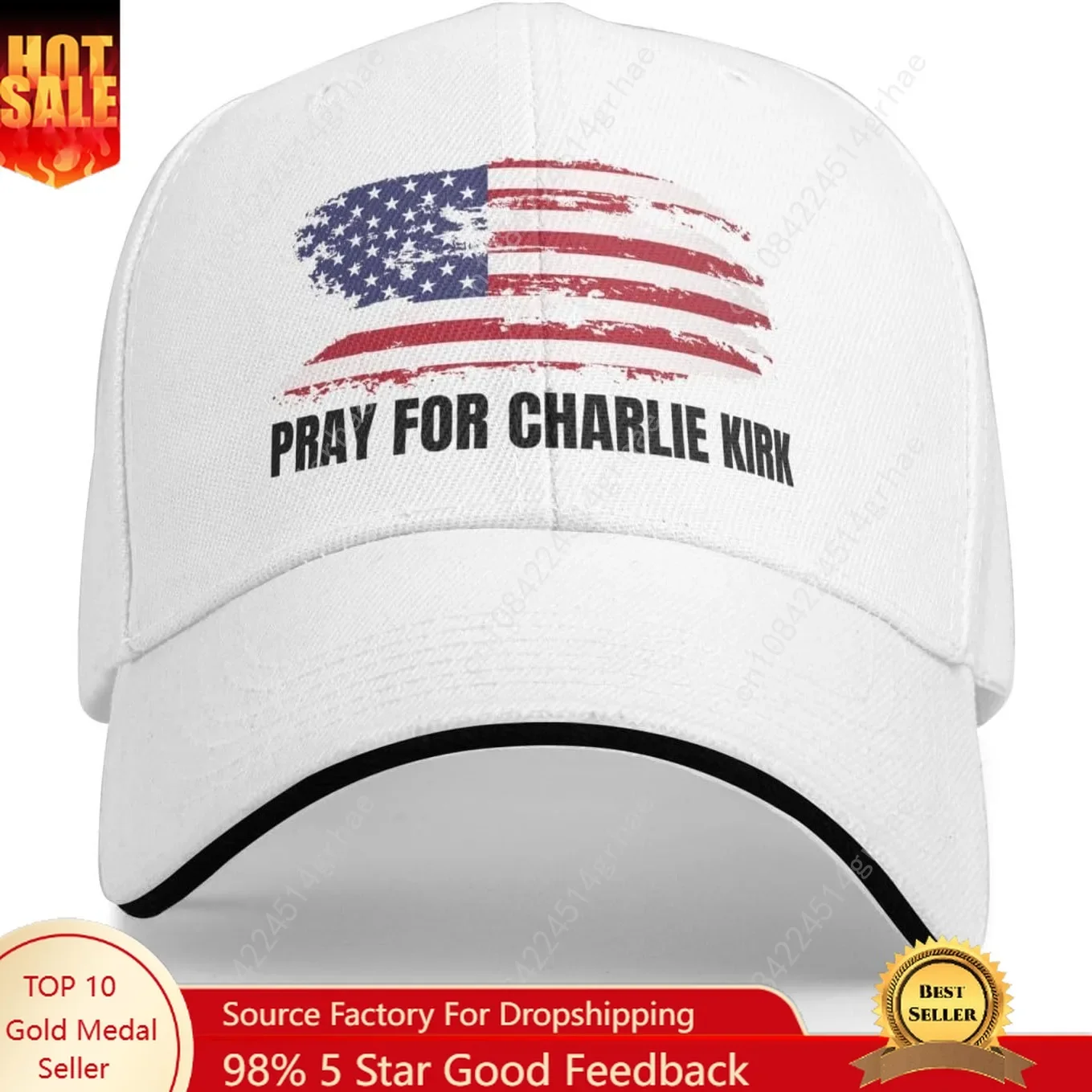 

Pray for Charlie Kirk Hat Baseball Cap Dad Trucker Hat