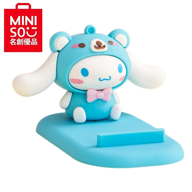 MINISO Sanrio Cinnamoroll Cartoon Anime Cute Sanrio Phone Stand Doll Desktop Decorative Decorative Decoration Lazy God Tool