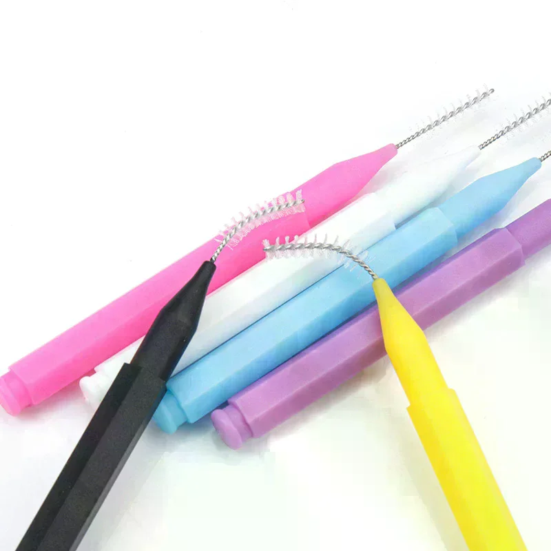 Cleaner Interdental Brush Dental Floss Brushes Braces Light Tooth Picks Flossers Picks Eyelash Brush Beauty Tool Brush 10Pcs