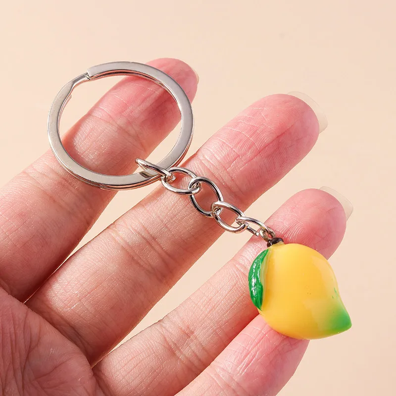 Aihua Schlüsselanhänger Niedlicher Mini Bitten Red Apple Schlüsselanhänger Obst Anhänger Schlüsselanhänger Damen Herren Schmuck Tasche Schlüsselzubehör – Detail 14