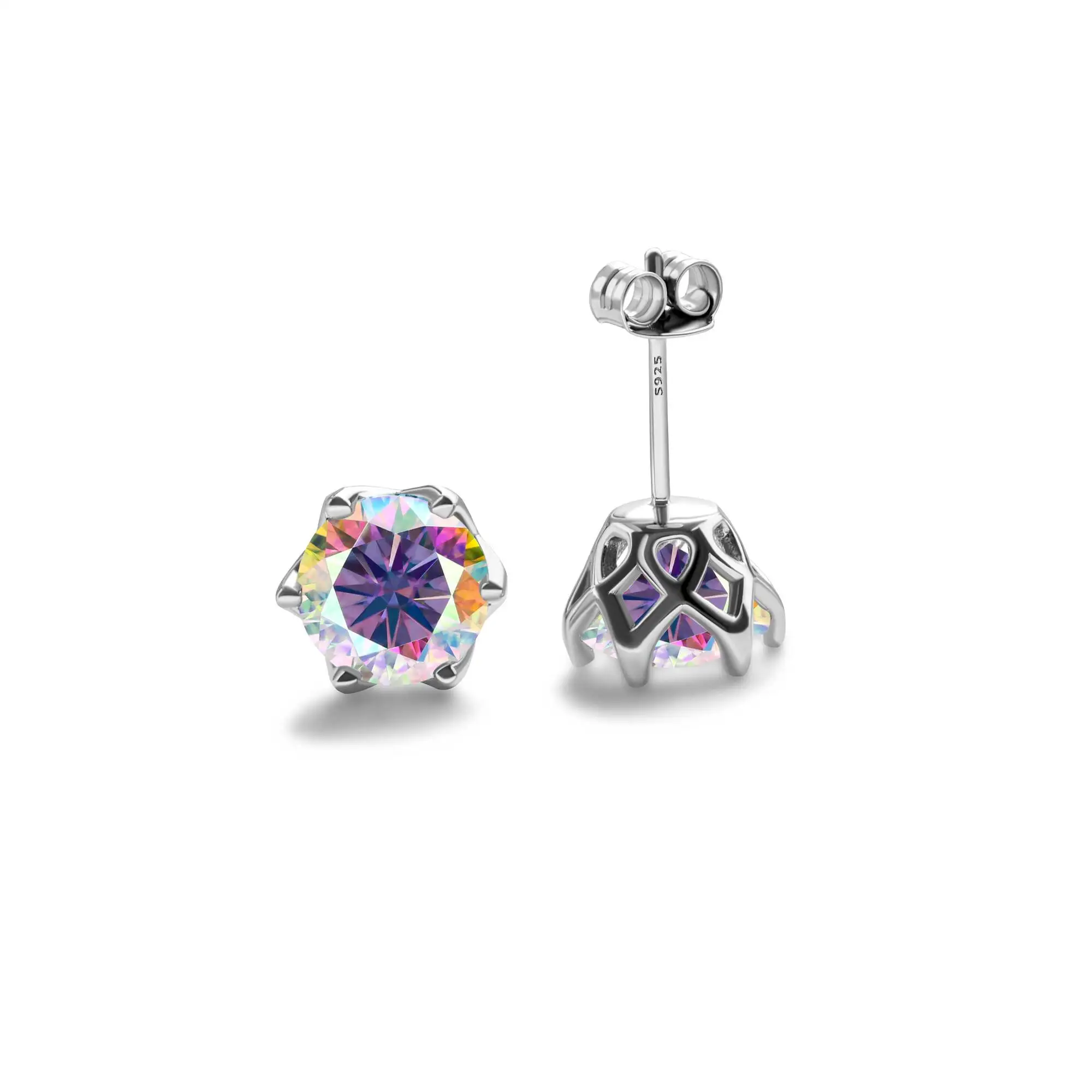 925 Sterling Silber Moissan ite Ohrringe für Frauen mit super funkelnden zertifizierten Labor Moissan ite Diamant weiblichen edlen Schmuck Geschenk – Detail 12