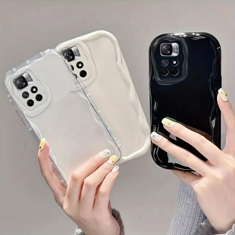 Clear TPU Wave Soft Case For Xiaomi Redmi Note 11 13 12 Pro Speed 10 8 9 Pro 11S 12S 10S 13C 12C 10C 9T 9C NFC 9A 10A Case Cover