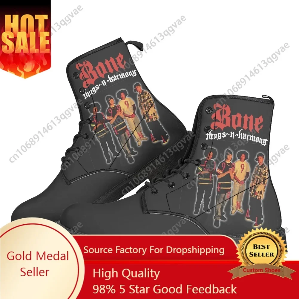 

Bone Band Thugs Music N Rap Harmony Boots Mens Womens Teenager Shoes Casual Boot Outdoor High Quality Couple Customize Made Shoe