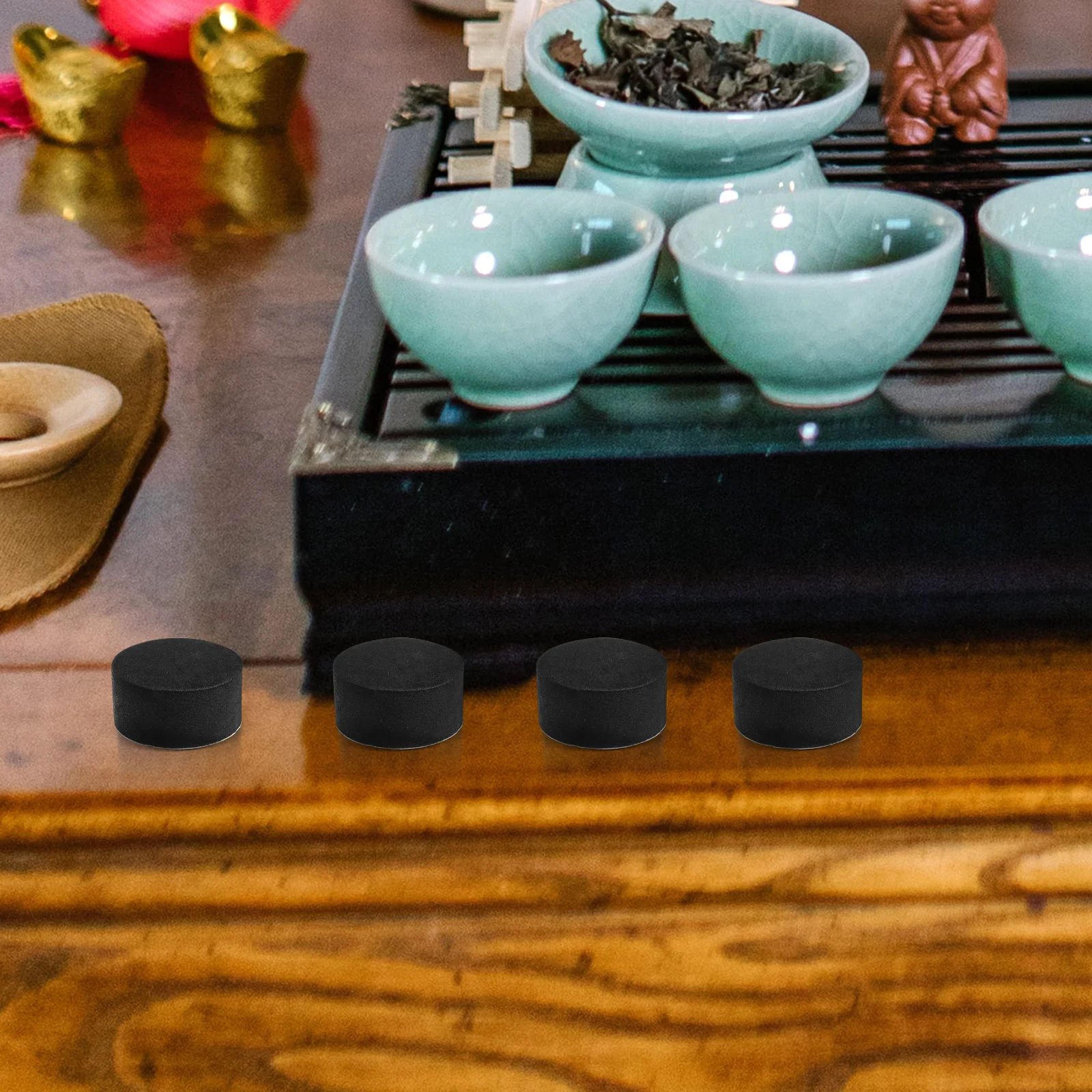 

100 Pcs Tea Tray Anti-slip Pad Flower Pot Foot Flowers Pads Round Cushion Planter Feet for Outdoor Pots