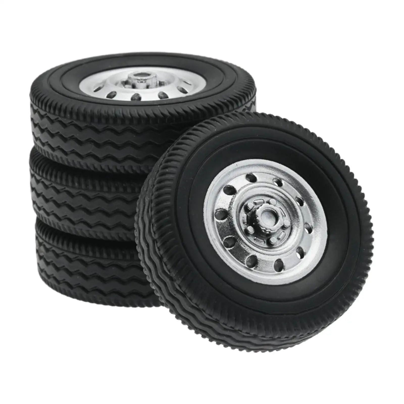 1/16 RC Model Car Tire Set 4pcs Rubber Wheels for Wltoys D12 Drift Pickup Truck Mini Spare Parts