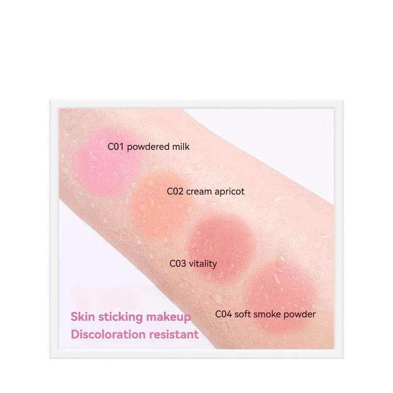 4色マットリキッドブラッシュ、塗りやすい、長持ち、ウォータープルーフ、スポンジブラシヘッド、低彩度マットリキッドブラッシュ