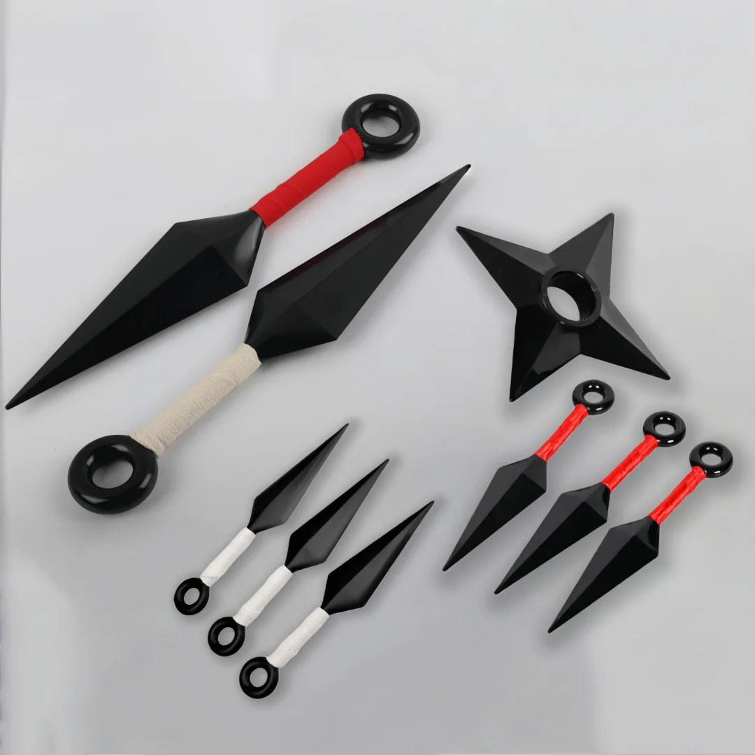 1-4 Pieces of Anime Toys, Sword Decorations - Abs Plastic Toy Decorations, Darts, Kunai Star Plastic Toy Set, Throwing Darts, Kunai, Samurai Sword Costumes for Adults, Women, Men, Accessories, Clothing, Shuriken Kunai Decorative Props