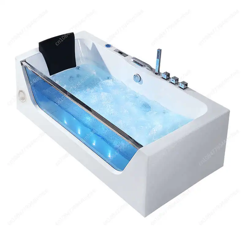 

Rectangle acrylic glass household double bathroom thermal insulation heating double surfing jacuzzi