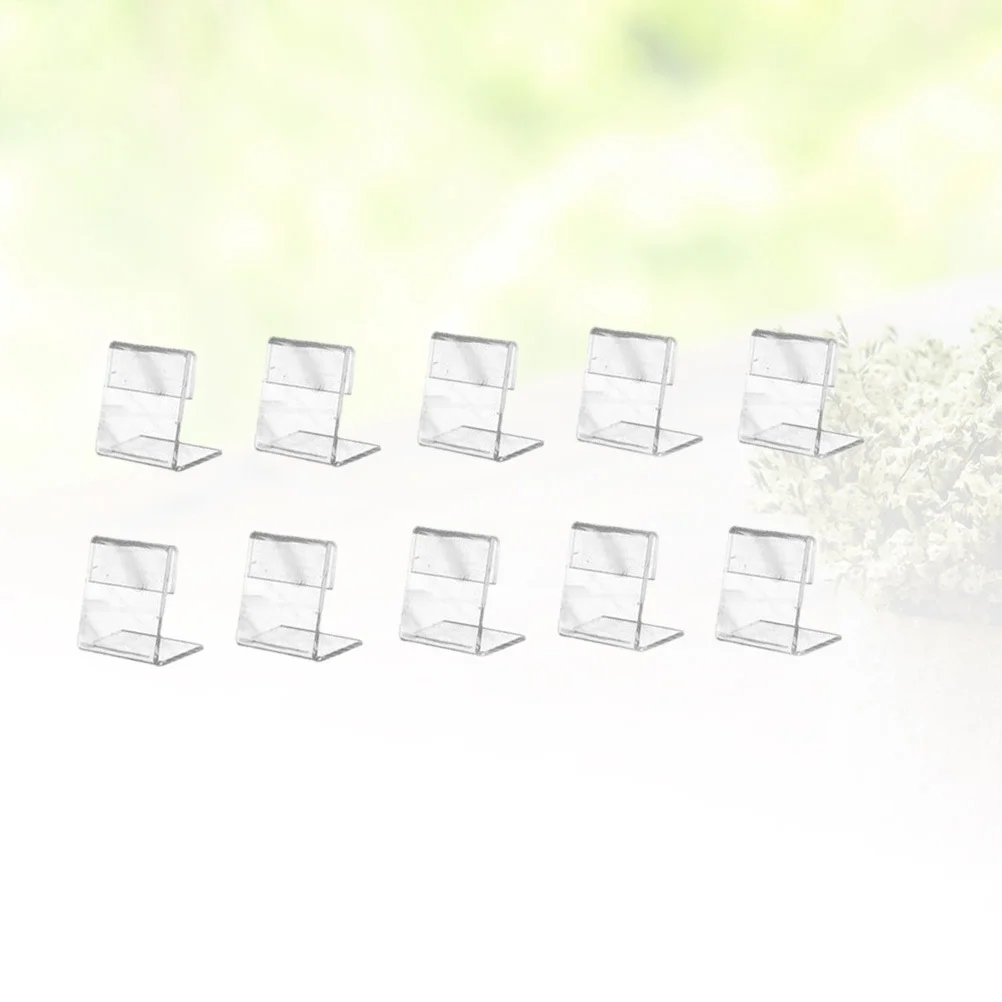 50 قطعة أكريليك شفاف L شكل مائل عرض سطح المكتب حامل تسجيل أصحاب للإعلانات قائمة الأسعار التعليمات الصور #5