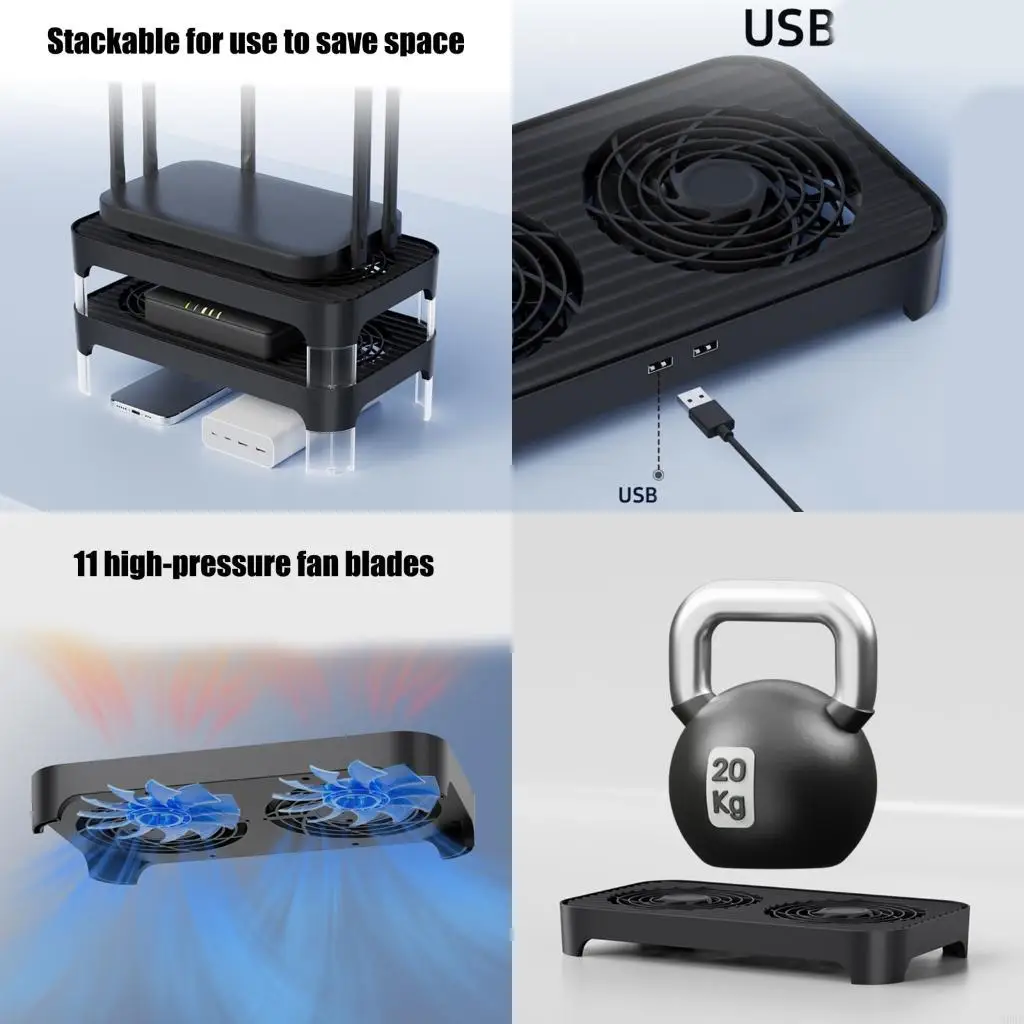 

900F Computer Component Cooling Base Optimized For Heat Reduction Two Fan Technology