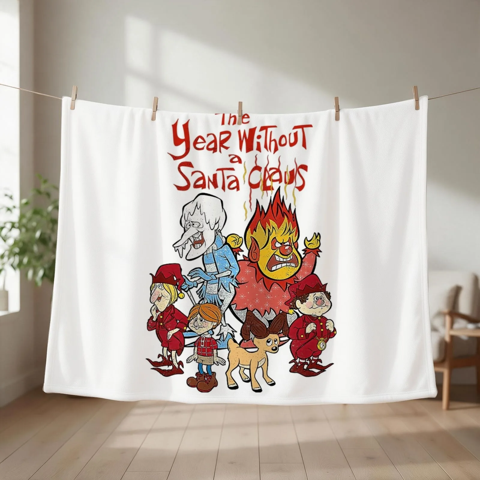 The Year Without A Santa Claus Group Shot Throw Blanket couch cozy soft plush fuzzy picnic outdoor blanket