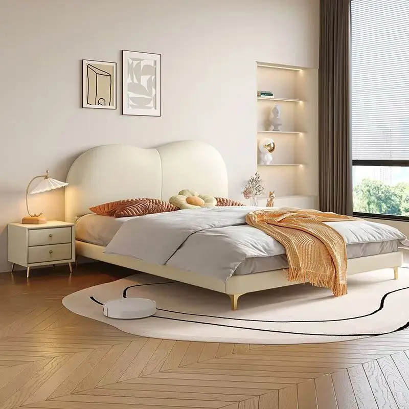 

*Kids House Wooden Wood Single for Adult Wood Beige Frame Wood Kids Wooden Single with Softmattres