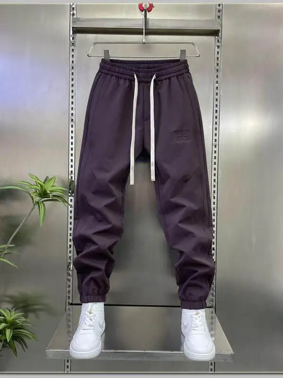 

Новые мужские повседневные брюки 2025 года, весна-осень, прямой крой, большие размеры, свободные, модные осенние брюки, мужские брюки свободного кроя