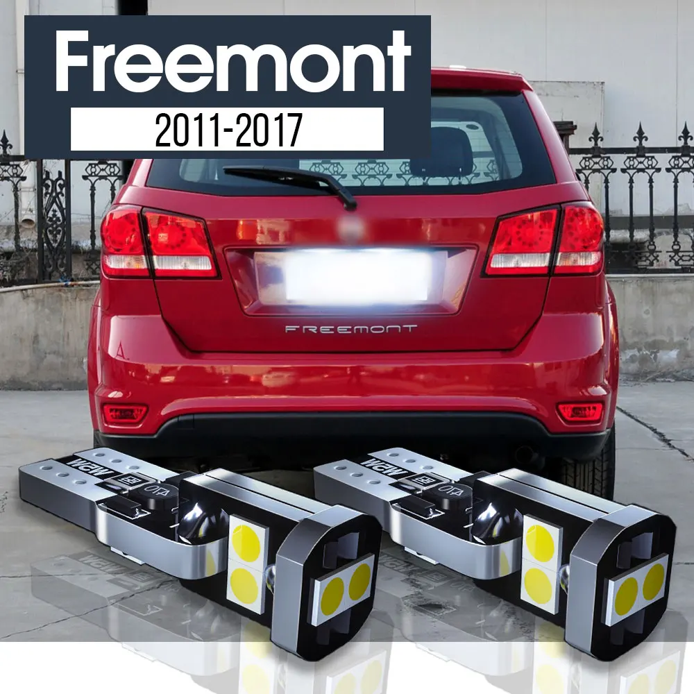 2pcs LED License Plate Light Lamp Canbus Accessories For Fiat Freemont 2011 2012 2013 2014 2015 2016 2017