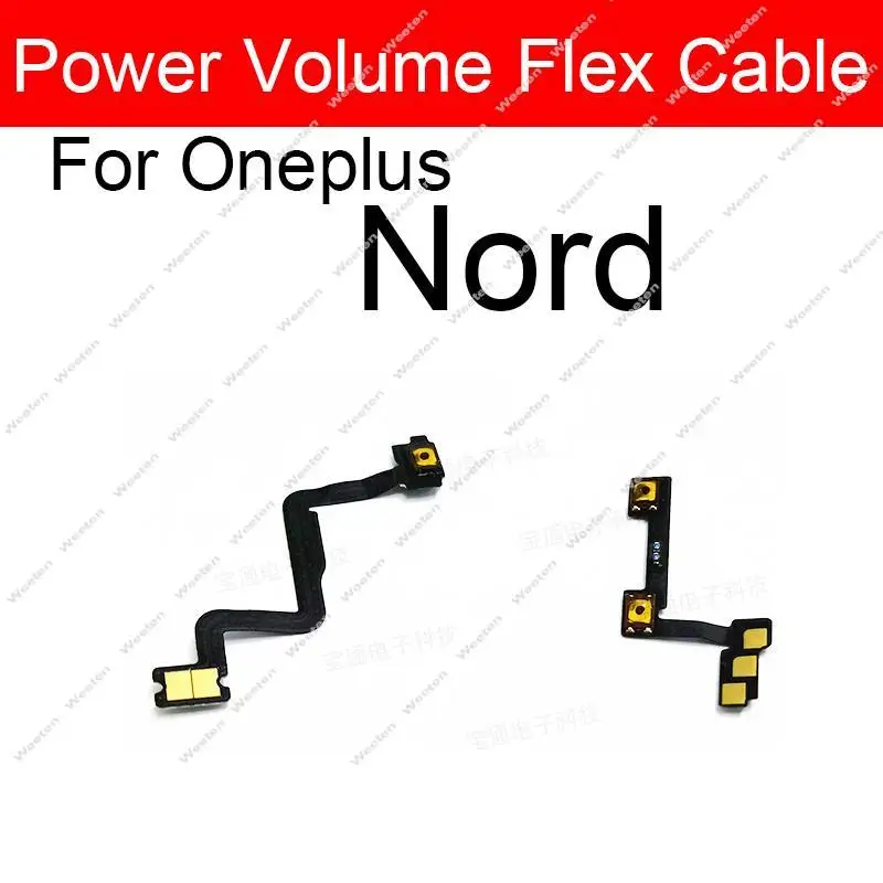 For OnePlus 1+ Nord N10 N100 N200 Nord N300 Nord 2 5G On Off Power Volume Keys Switch Side Button Flex Cable Parts