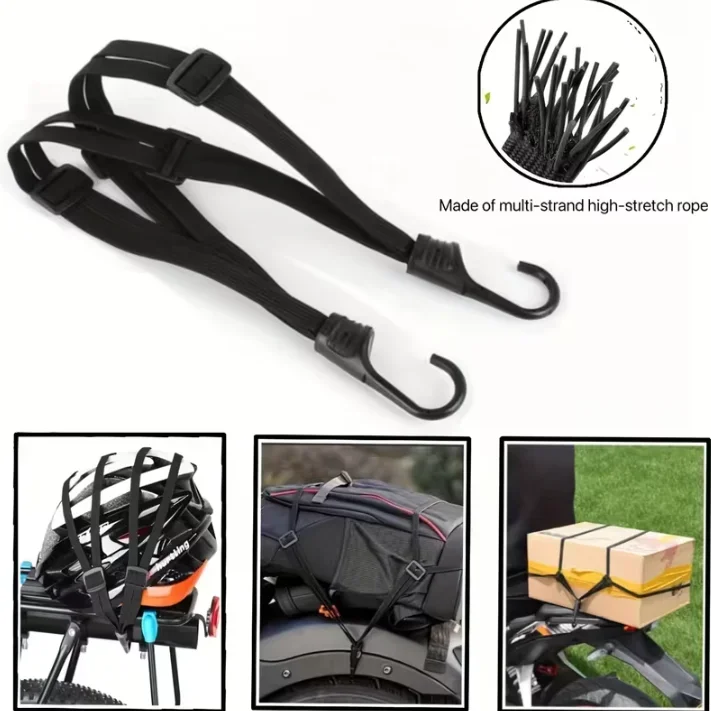 Motorcycle Electric Vehicle Elastic Durable Storage Strap Rop Multifunctional Helmet Luggage Elastic Rubber Band Binding Rope
