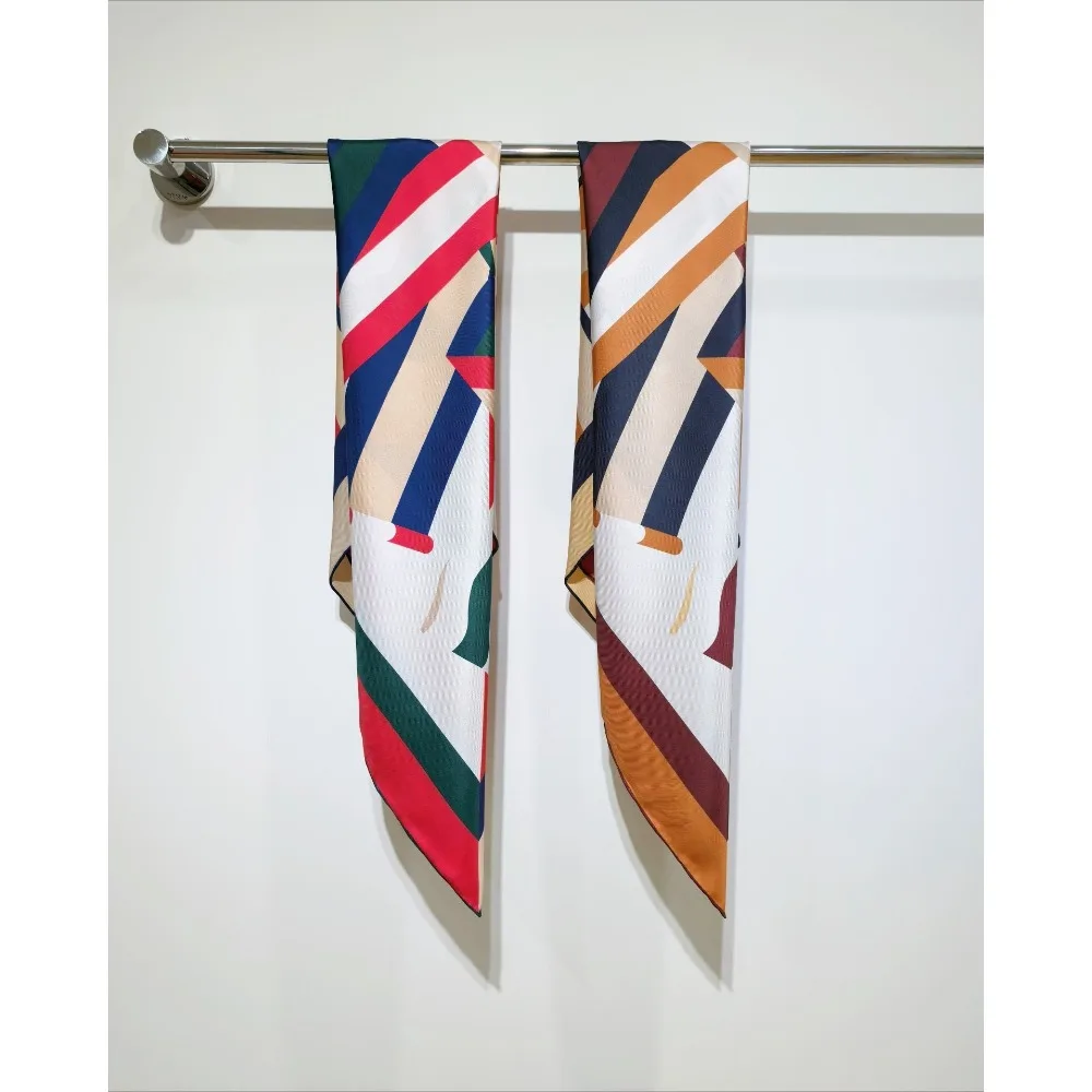

25 High-end Scarf Neck Collar Professional Scarf Headband New Small Square Towel Light Luxury Silk Scarf Headscarf Female Gift