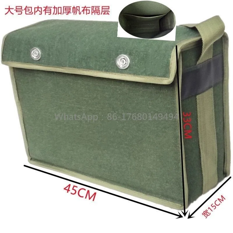 Canvas Kit Thickened Double Layer Multifunctional Large Wear-resistant Woodworking Socket Bricklayer Bag Satchel Bag Hydro Bag