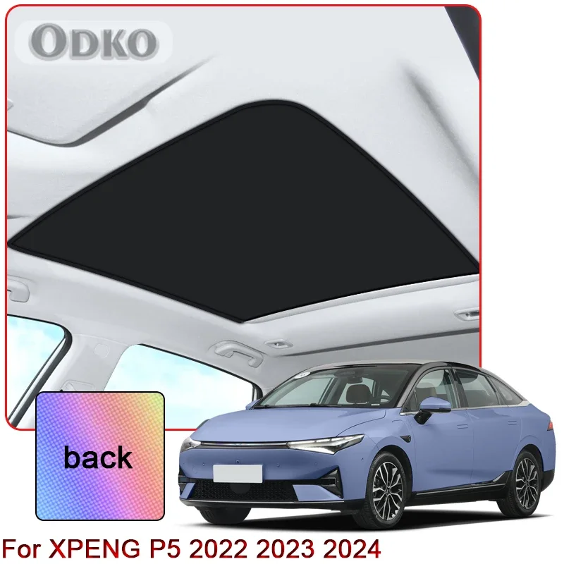 

Colorful Ice Crystal Car Roof Sunshade For XPENG P5 2022 2023 2024 Car Clip-on Sunroof Skylight Blind Shading Cover Accessories