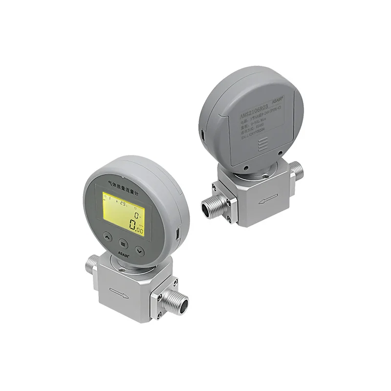 ASAIR Thermal Mass Gas Flow Meter AMS2106 Oxygen Flow Meter Compressed Air Replacement MF5706 for Industrial Use