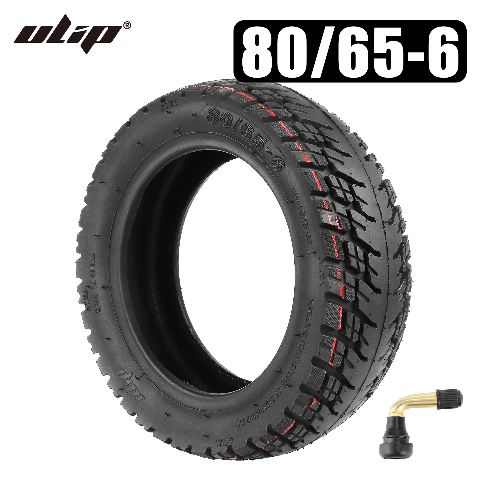 Ulip 80/65-6 Thicken Off-road Tubeless Tire For Zero 10x/Dualtron/Kaabo/Kugoo Scooter 10x3 255x80 High Quality Rubber Tire parts