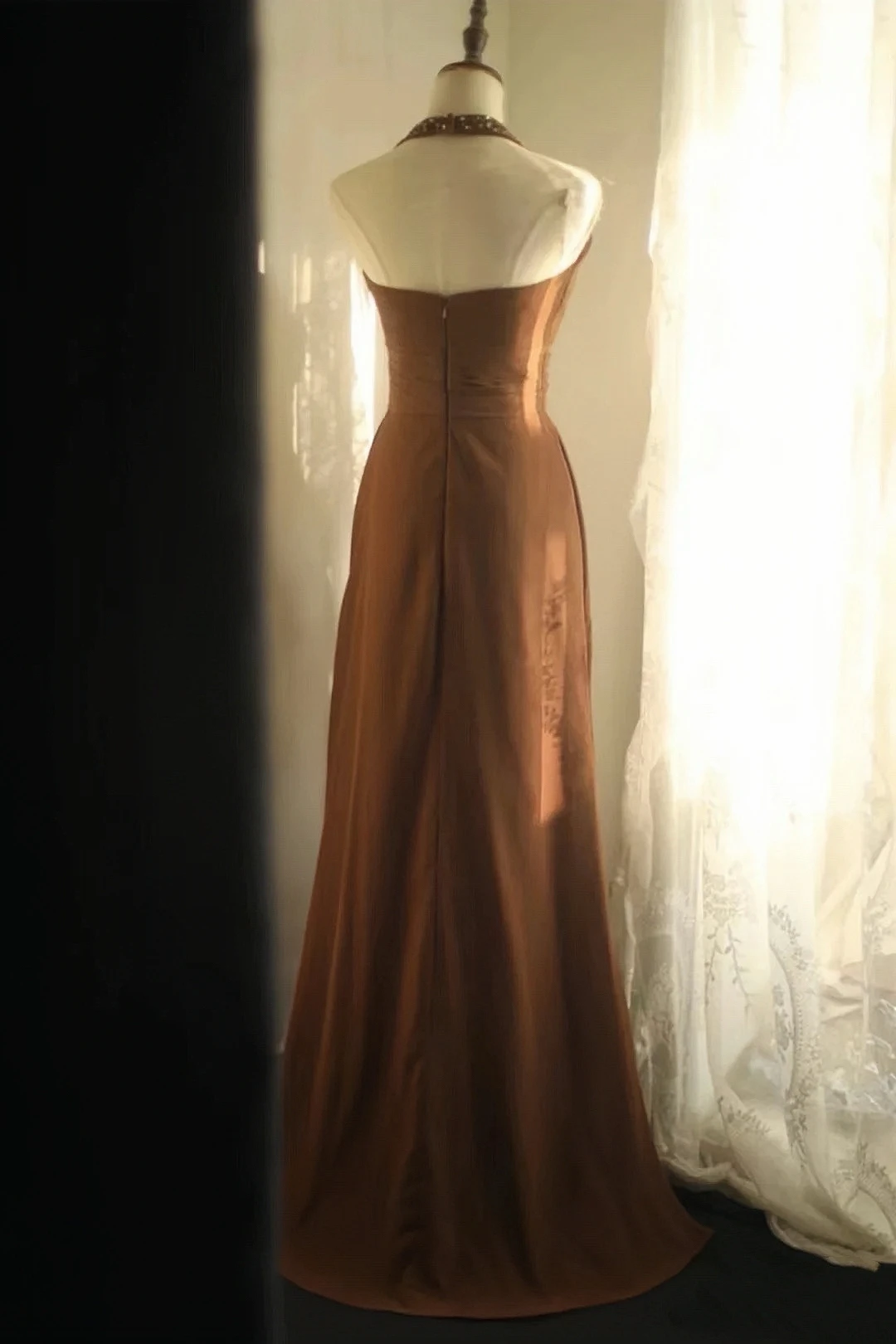 Elegante Halter Celebrity Jurken Vintage Backless Kralen Zeemeermin Jurk Prestaties Gastheer Party Banket Cocktailjurken Nieuw 2025