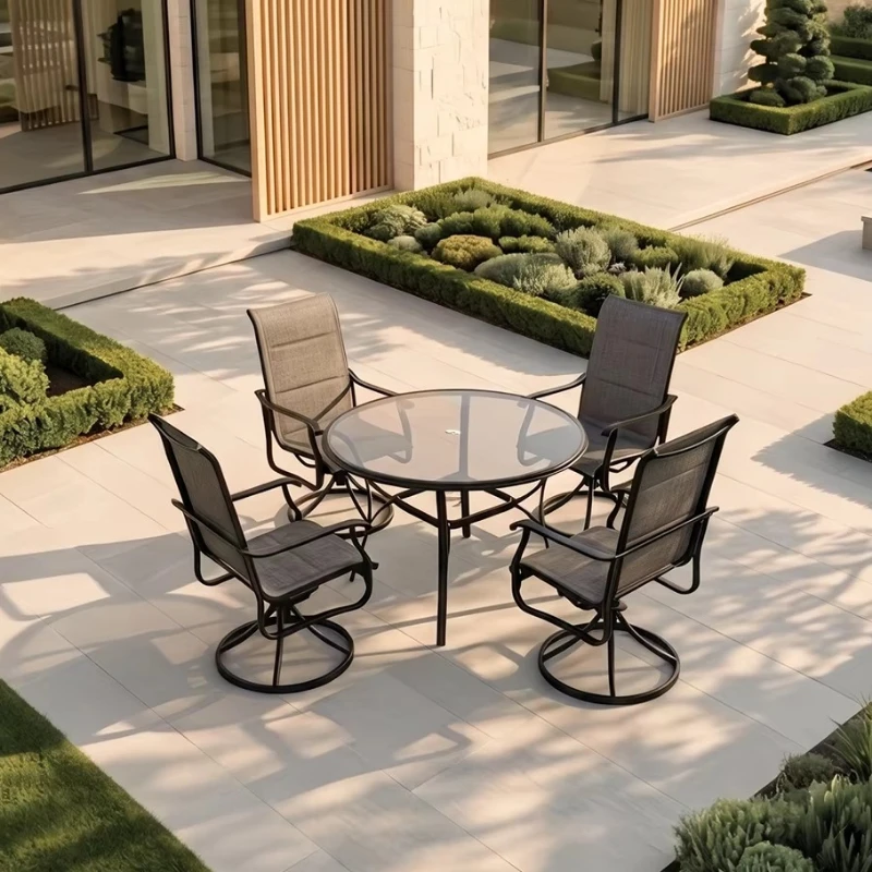 Outdoor Modern Aluminum + PE Outdoor Garden Furniture Set