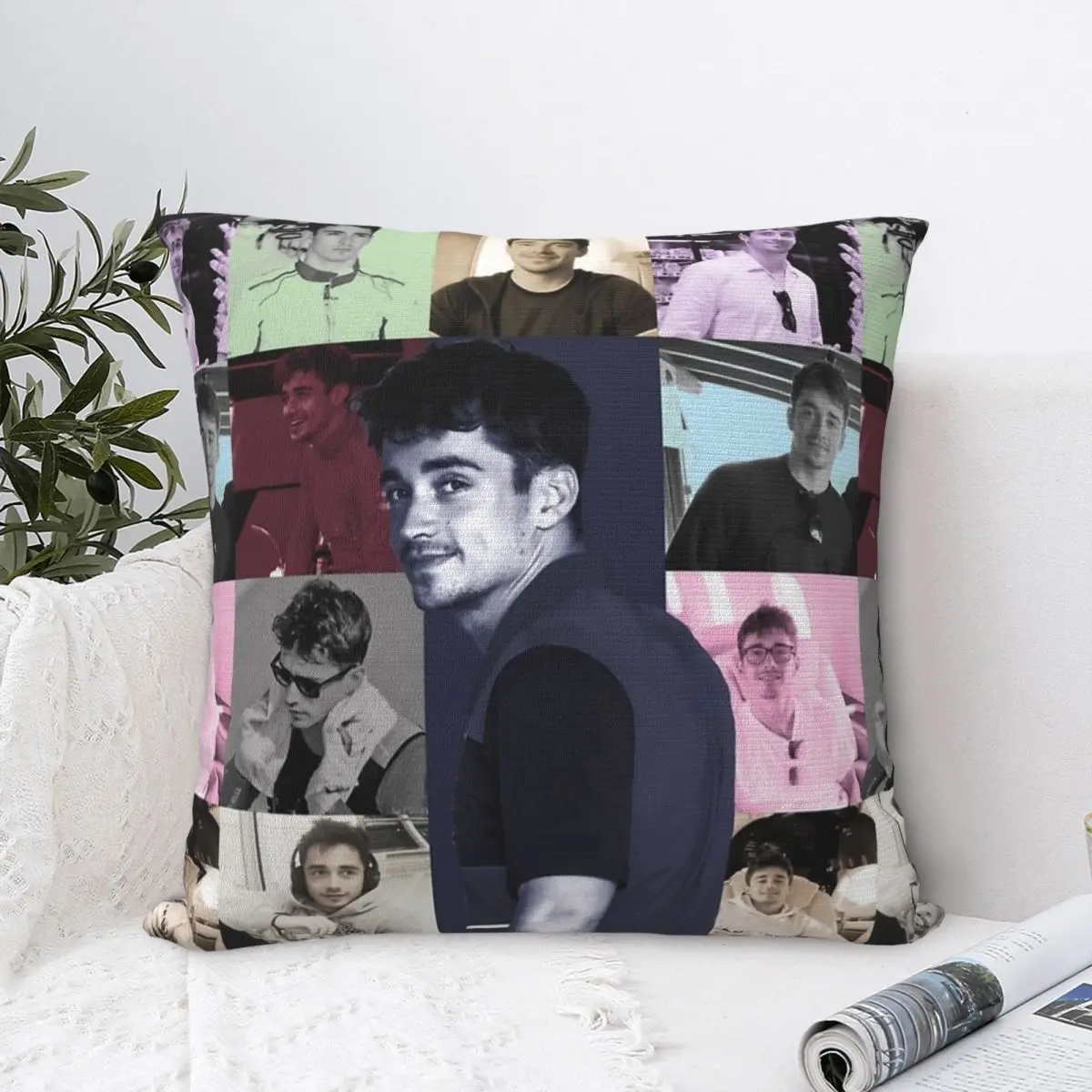 Charles Leclerc Eras Tour Pillowcases Polyester Sofa Cushion Case Funny Decorative Pillow Cover 45*45