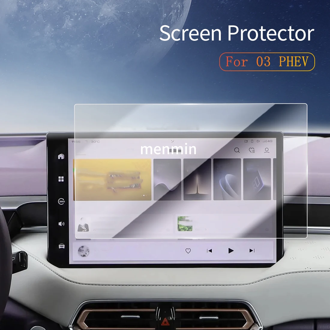 

Car Stickers Dash Carplay Mirror Screen Protector Display Tempered Glass Protective Vehicle For 24 Great Wall Wei Brand 03PHEV
