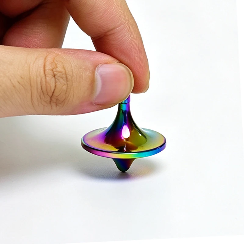 Metal Spinning Top Stainless Steel Precision Gyroscope Fidget Spinner Long Lasting Spin Time Perfect Balance Office Desktop Fun