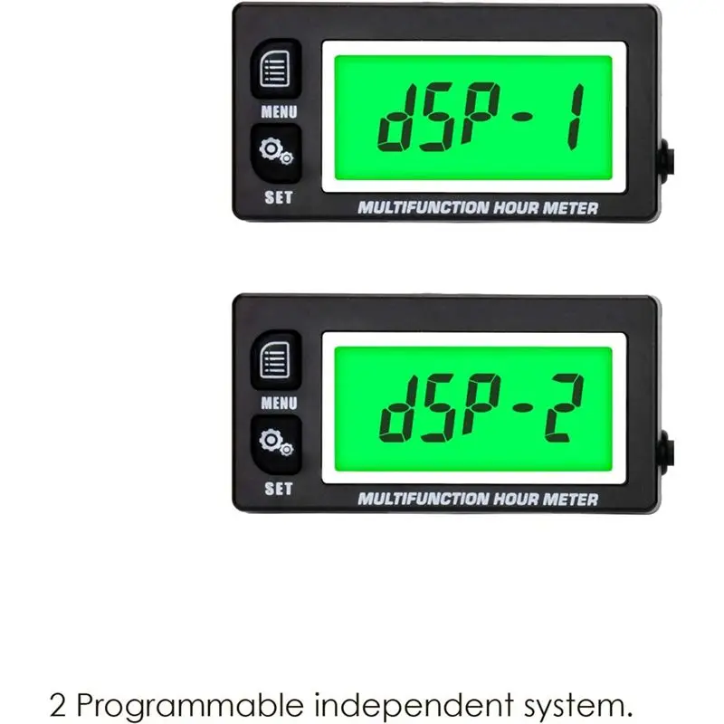 LCD Digital Hourmeter Engine Thermometer Replaceable Clock For Motorcycle ATV Marine Boat Engines-A74F