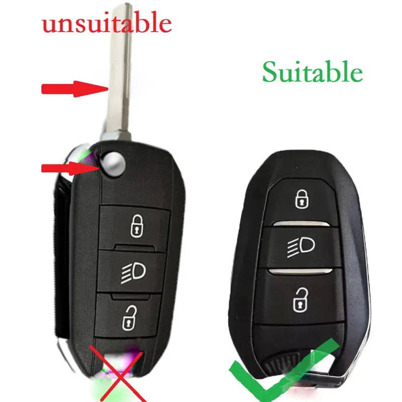 Shell Cover Holder Car Key Fob Case For Peugeot 208 DS3 5008 DS5 DS6 For Citroen C4 C5 X7 Silicone Rubber Smart Remote Key Cover