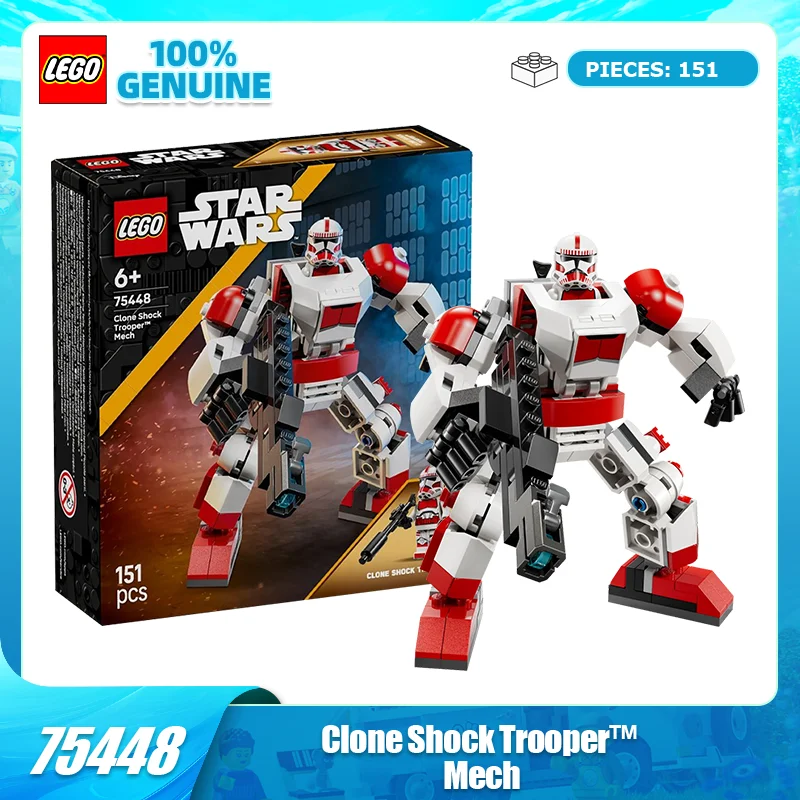 

LEGO Building Blocks Star Wars 75448 Clones Shock Soldiers Mech Boys Build and Splice Children's Toy Gifts