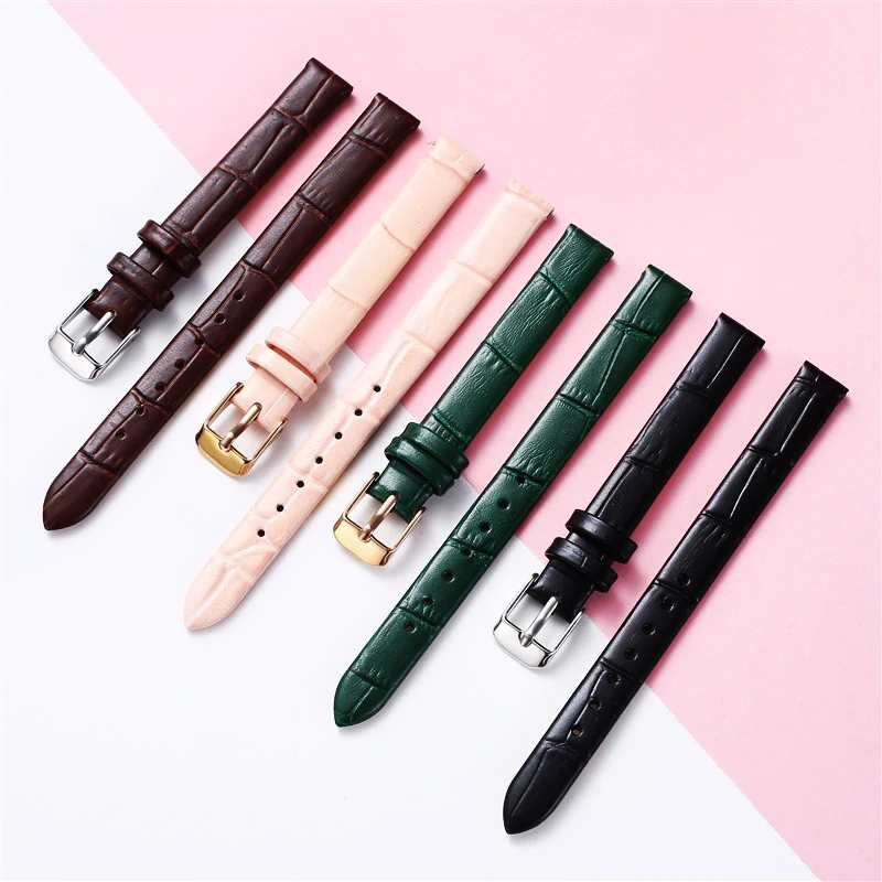 *Real Animal Skin* Watch Strap 8mm 10mm12mm 14mm 16mm 18mm 20mm bamboo wear-resisting Watch strap