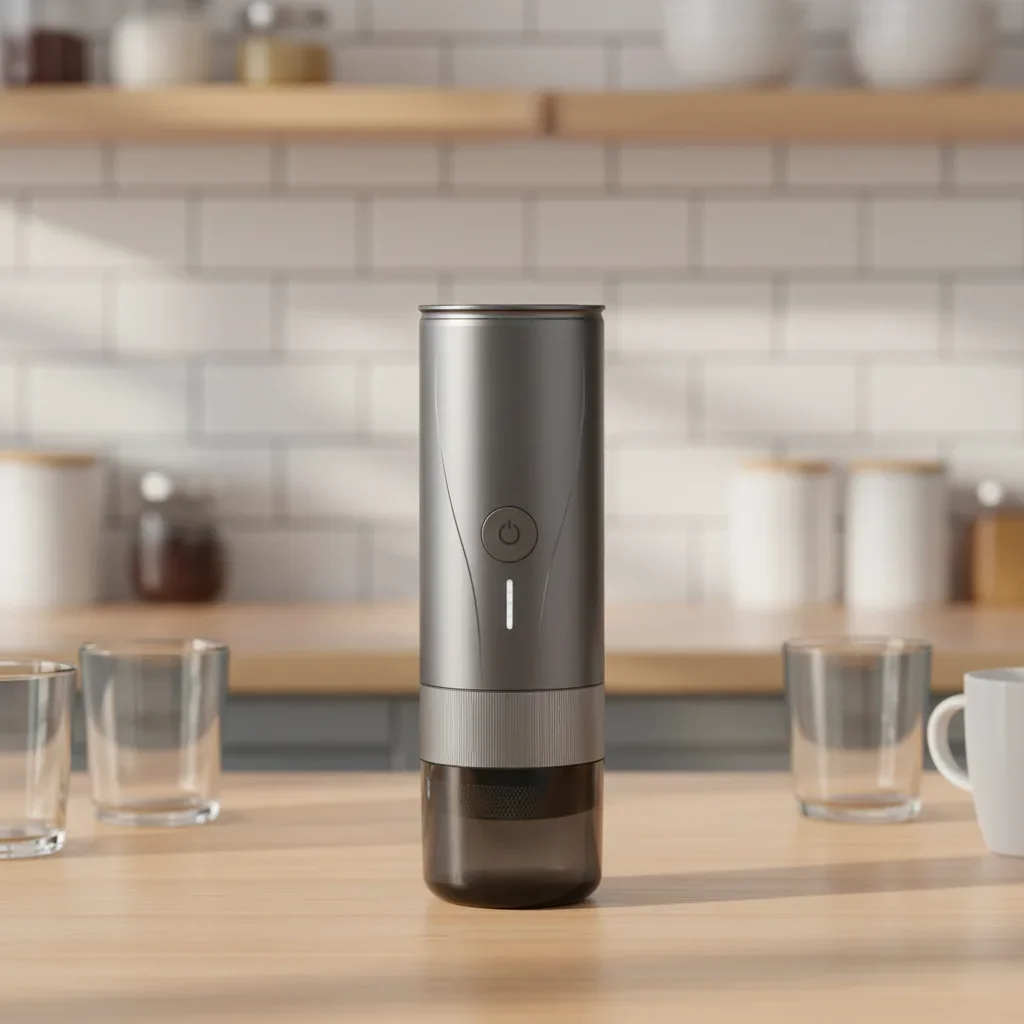 PCM04A Wireless Portable Aluminum Automatic Coffee Machine 20 Bar USB-Powered Brew & Hot Water System for Car/RV Outdoor Use