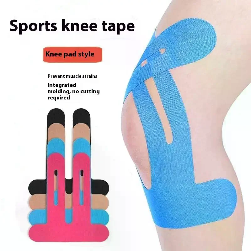 

1/5 шт. предварительно вырезанная кинезиологическая лента для коленей, водонепроницаемая эластичная дышащая спортивная лента, спортивный бинт