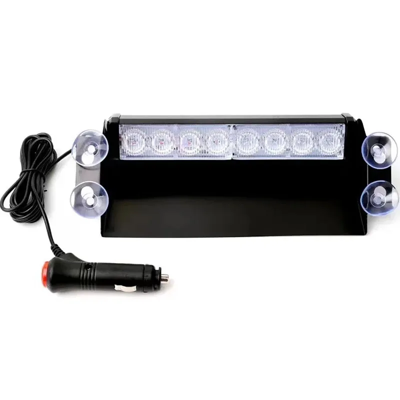 12V Car Strobe Light Flasher Vehicle Windshield Day Running Flashing 8LED Warning Signal Lamp Red Blue Police Emergency Lights image 4