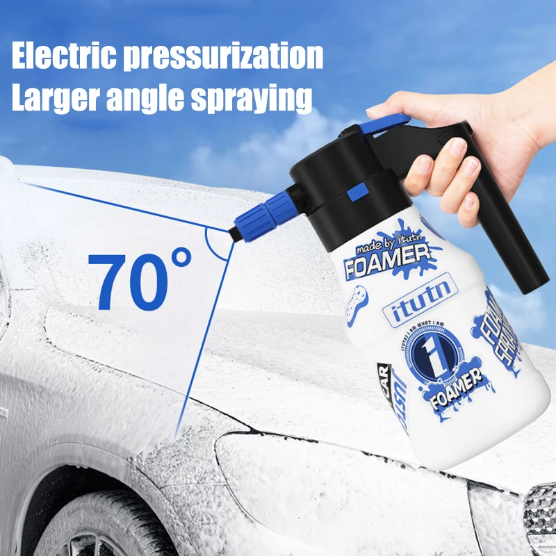 Electric Foam Sprayer 1.5L Foam Generator for Car Wash 2600mAh Lithium Battery Foam Lance 1h Endurance Car Wash Towel Foam Wash