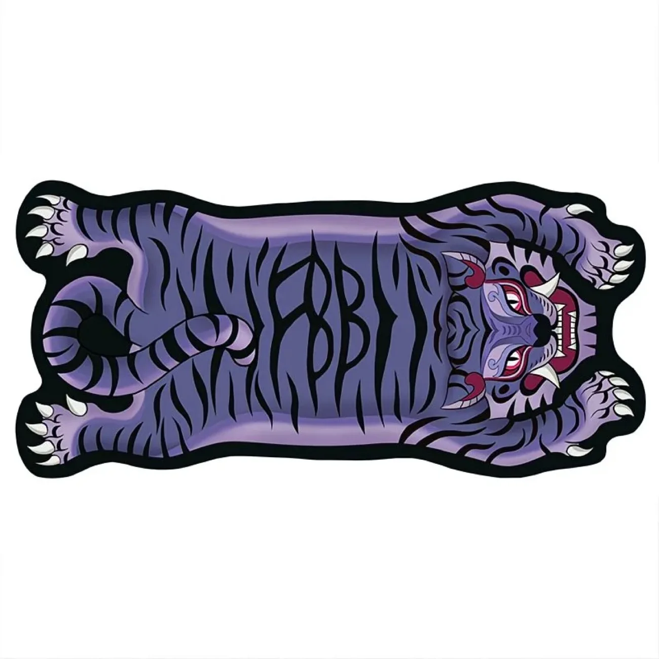 Tiger special-shaped waterproof desk pad made of leather, for office computer desk and mouse pad